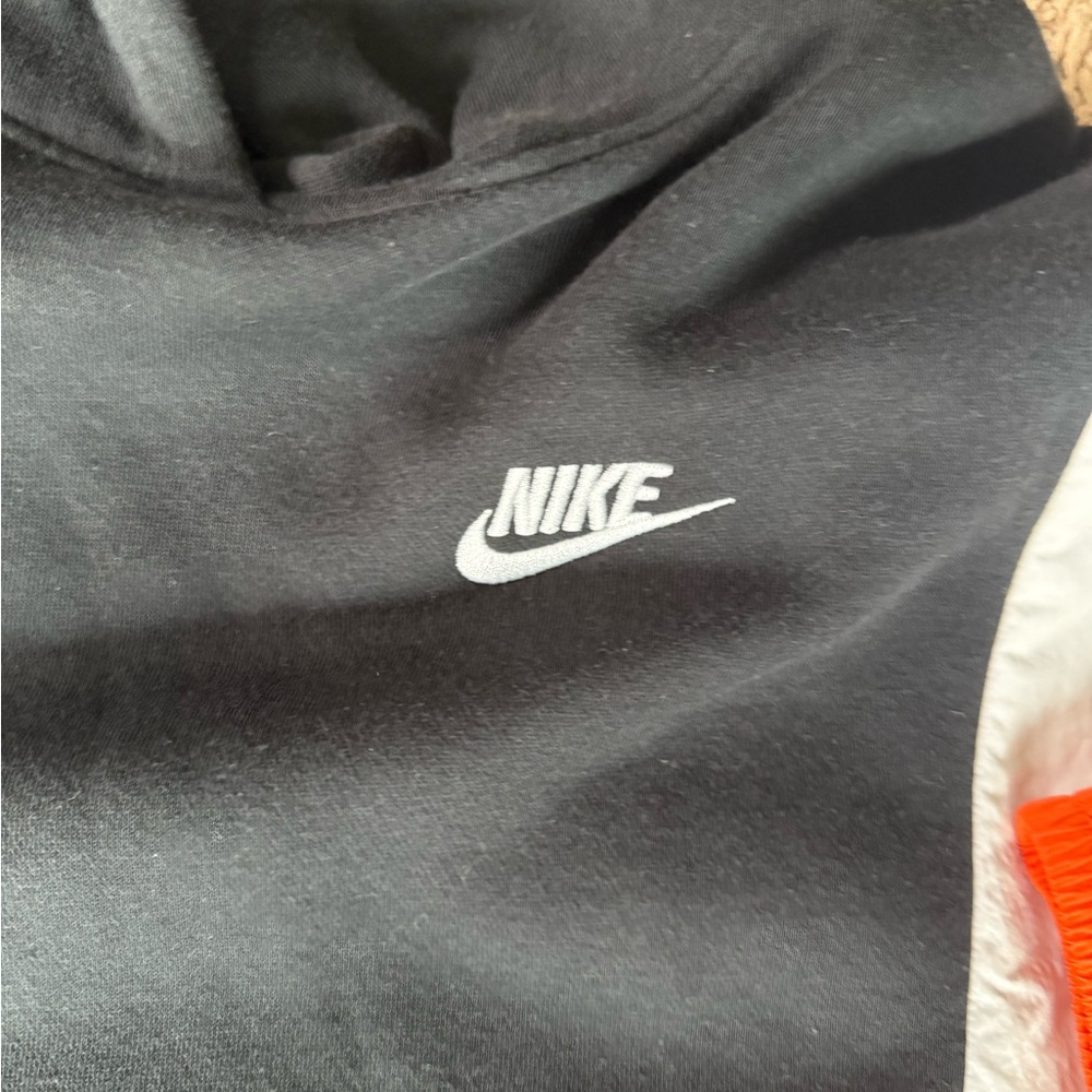 Nike Vintage Y2K 2007 Colorblock Hoodie Windbreaker Sweatshirt |Medium|🖤🧡 - Picture 4 of 7